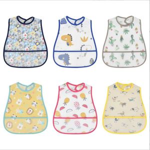 Baby Bibs Burp Doeken baby Eva waterdichte voeding slabbetje katoen cartoon eten algehele bandana cartoon pina voor pasgeboren speeksel handdoeken diergedrukte tulband bc294