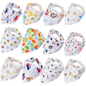 Baby Bibs Cotton Triangle Saliva Towels Cartoon Dribble Bibs Newborn Bandana Burp Cloths Unisex Feeding Cloth Baby Gifts 42 Designs DW5792