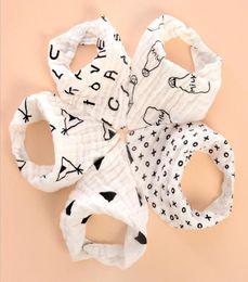 Baby Bibs Infant Cartoon Brand Burp Cloths ins mode bandana imperméable coton pur salive Bibs enfants Pinafore Dribble Triangle B1475074