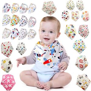 Baby slabbetjes Burp Doekjes Speeksel Handdoek Katoen 38 Kleuren Jongens Meisje Leuke Friuts Cartoon Slabbetjes Bandana Voeding Sjaal 1000PCS T1G121