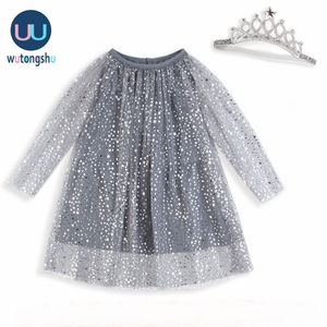 Robe d'anniversaire pour bébé, avec manches, Costume de princesse, tunique pour filles, vêtements brillants pour enfants, robes de fête