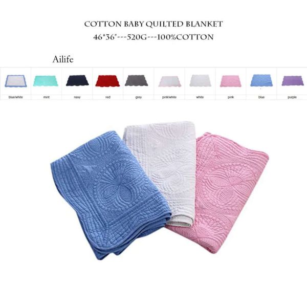 Manta para bebés 100% de algodón bordado edredón para niños con aire acondicionado monogramable mantas de ducha infantil regalo 10 diseños al por mayor fy3807 GG0215 0508