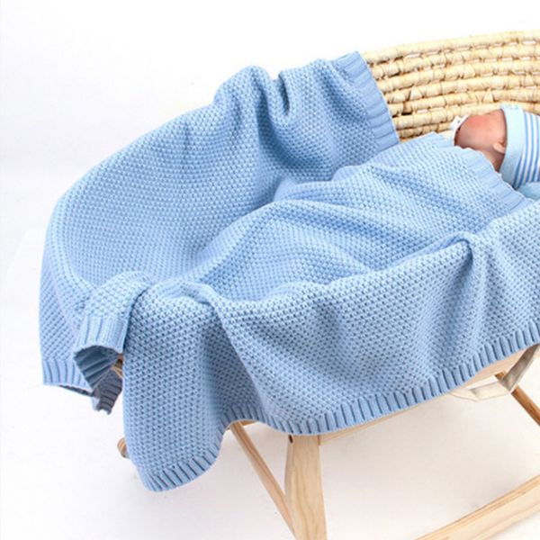 Couverture de bébé Nouveau-né Tricoté Swaddle Wrap Couvertures Super Soft Infant Literie Quilt Pour Lit Canapé Panier Poussette Couvertures LJ201105