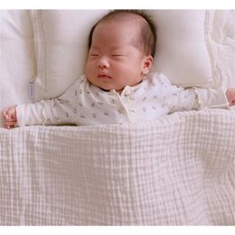 Couvertures de bébé né 100% coton mousseline Swaddle garçon / fille couette été 210823