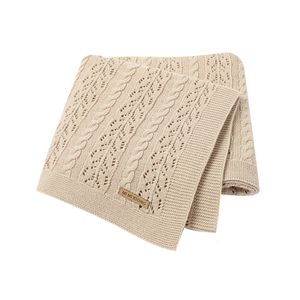 Couvertures de bébé tricotées pour la fille de mousseline de mousseline à couverture enveloppe super doux