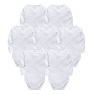 Baby bodysuits katoen pasgeboren blanco lange mouw 0-24 maanden jongen witte lichaam bebes blanco roupa menina baby meisje kleding solide 210315