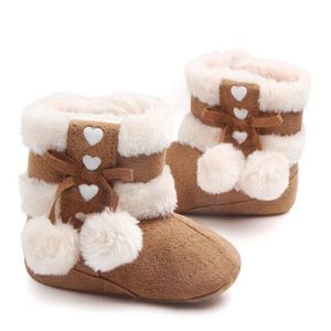 Chaussons bébé nouveau-né chaussures 5 couleurs fausse polaire hiver chaud infantile enfant en bas âge berceau chaussures garçons filles bottes chaudes 0-18 mois