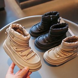 Bébé bottes mode décontracté filles garçons 2024 hiver peluche chaussures chaudes chaussures à fond souple enfants Sneaker enfants Sport chaussures de neige 240129