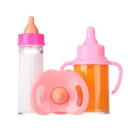 Baby Born American Doll Accessories Girl Magic Milk Bottle Pacifier Juice Comfort Toy For Gift Y240409