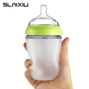 Biberon Lait Maternel Col Large Silicone Souple Récipient D'alimentation Bébé Bouteille D'eau Enfants Biberons D'allaitement 211023