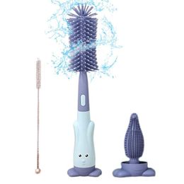 Kit de brosse de nettoyage de biberon 3 en 1 petite bouteille de silice en gel brosses de nettoyant brosses Set Washers Milk Water Nettaiteur Kit