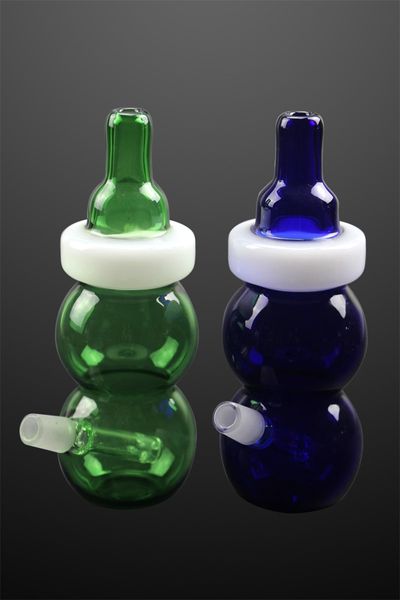 Bouteille d'eau en verre bongs 6.6Inch Hookahs Mini recycleur dab rig 14mm Joint pour accessoires fumeurs