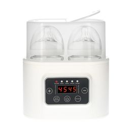 Babyfles warmer 5-in-1 digitale babyvoedingverwarming met timer digitale display dubbele fles stoom sterilisator ontdooien ons plug 231222