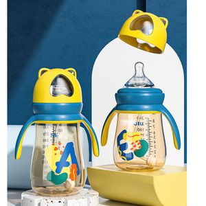 Babyflessen #240300 ml Meisje Jongen Voedingsbeker Cartoon Kinderen Leren Drinkfles Water 230914