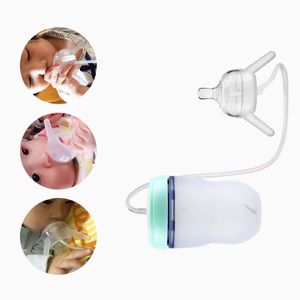 Biberons # 250ml Mains Libres Silicone Eau avec Paille né Alimentation Enfants Coupe Sippy Formation Mignon Potable Sucettes 221117