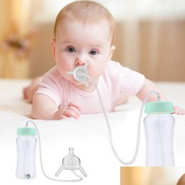 Babyflessen# 300 ml Voedersfles Kids Cup PP Water met St Sippy Children Training Cute Drinking Hands Pasgeboren 220311 Drop Lever Dhwri