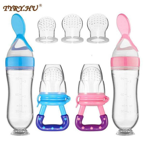 Biberons # Bébé Cuillère Biberon Compte-gouttes Silicone Cuillères pour Nourrir Médecine Enfants Toddler Couverts Ustensiles Enfants Accessoires born 230608