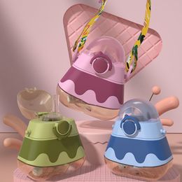 Baby Flessen # Cartoon Water Flessen Voor Meisjes Kids DualUse Flesvoeding geboren Verpleging Tepel 230608