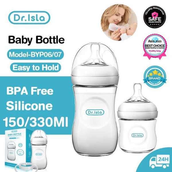 Biberons# Dr.isla BYP07 Biberon pour bébé 150 ml/330 ml Biberon sans BPA Biberon pour nouveau-né Biberon P.P Biberons résistants aux chutes pour bébéL20310/7