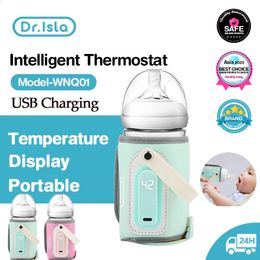 Babyflessen# Dr.isla Draagbare Flessenwarmer USB Opladen Zuigfles Warmtehouder Reiswarmer Cover Heater Flessenwarmer voor buiten 231102