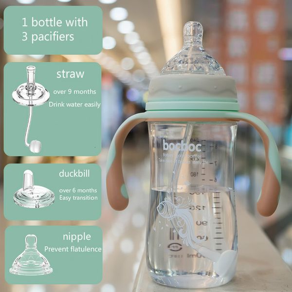 Biberons # Kids Water Cup Sippy Cups Biberon Leakproof Bottles Childrens Learning Drinking 230621
