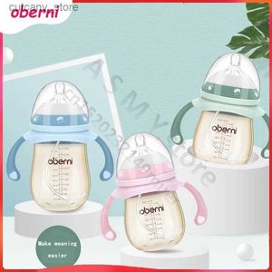 Biberons # Oberni nouveau-né PPSU biberon grand et large facile à transporter avec les mains, permettant aux bébés de boire plus facilement du lait L240327
