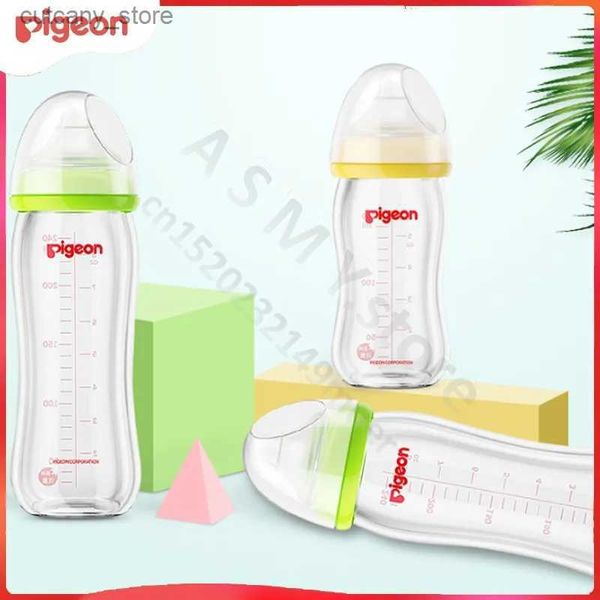 Bottles Baby# Pigeon 240 ml de botella de vidrio/anti cólico recién nacido/bisfenol A L240327 libre de boca libre/ancha