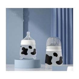 Babyflessen# Sile Voerfles Leuke koe die moedermelk imiteren voor geboren baby anti -koliek verstikkende benodigdheden 285 H1 Drop Delivery Ki DH3YB