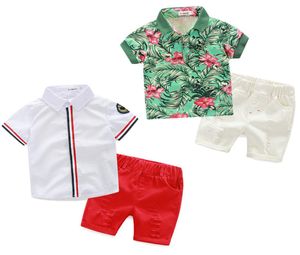 Bébé Boutique Vêtements Gentleman Enfant Garçons Vêtements Ensemble Garçons Cool Chemiseshorts 2 Style Été Enfant Tenue Survêtement Garçons Jersey N4653273