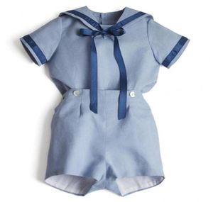 Baby Boutique Clothing Set 2020 Boy Vêtements d'été Suit espagnol Infant Navy Coton Shirt Pantal