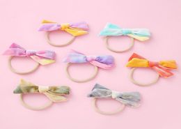 Baby Bows Bandband Tie Dye Bowknot Velvet Girls Automne Hiver Hair Accessories Kids Party Party Bands Bands Hairbands M28643919412