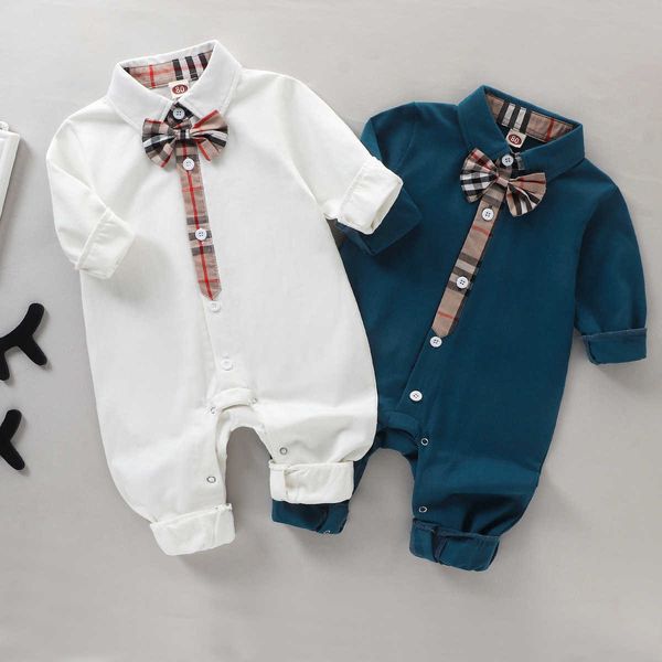 Bébé garçon vêtements rayé infantile garçons barboteuse à manches longues enfant en bas âge combinaisons coton enfants Designer combishort vêtements pour enfants