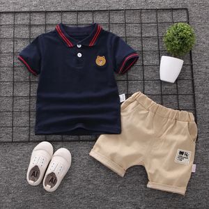 Baby Boy Clothes Summer Children Vêtements Polo Set Boys Boys Breft Toddler Sleeve Tshirt Kids Sports Costume 2pcs Coton 15Y 240410