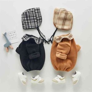 Bébé garçon fille vêtements Onesies hiver coréen né salopette enfants à manches longues barboteuse sac pet Costumes de l'année 210625