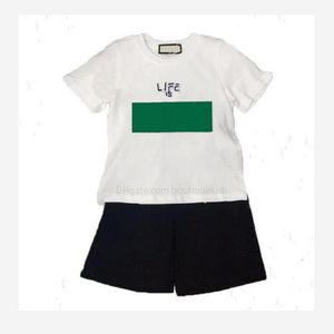 Baby boy girl kleren set t-shirt shorts casual designer kleding kinderen tracksuit children boys 2 pcs pakken