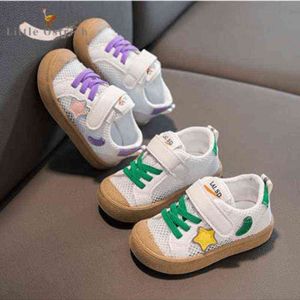 Baby boy girl star mesh casual schoenen kind jochie lente zomer sport hardloopschoenen ademende anti-slip buiten babyschoenen G220527