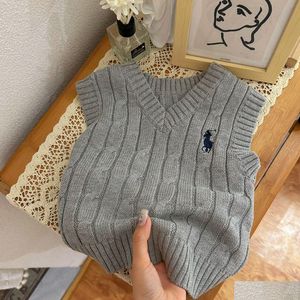 Baby Boy Girl Sweater gilet enfant en tricot de gilet sans manches sans manches de printemps