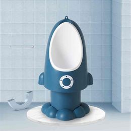 Baby Boy Potty Toilet Training Forma di razzo Bambini Orinatoio verticale Ragazzi Infant Toddler Altezza regolabile Orinatoio a parete LJ2252y