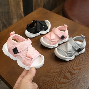 Babyjongen sandalen zwart grijs roze canvas zuigeling meisje sandalen peuter zomer wandelschoenen pasgeboren sneaker strandschoenen D04143 201130