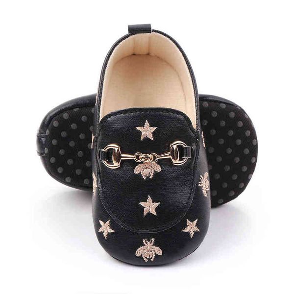 Zapatos de bebé niños primeros caminantes para 0-18 m con bees stars baby casual zapatos niño zapatos infantiles zapatos algodón suave suela bebé mocasines moda