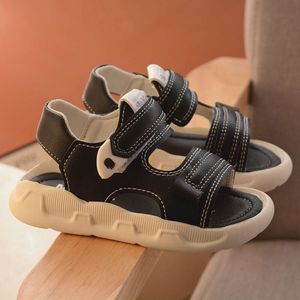 Baby Boy Tlide for Kids Summer Cuir Soft Lightwear Flat Adolescers Boys Sport Sandals Chaussures de plage Enfants
