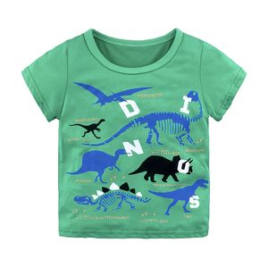 Bébé garçon hauts à manches courtes dessin animé enfant en bas âge bébé enfants garçons couverture en coton T-shirt dinosaure vêtements 1-6 ans