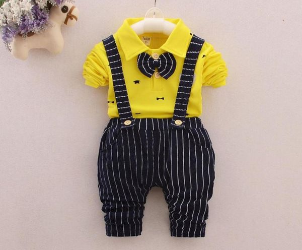 Baby Boy Boda Tuxedo Tuxedo Suit Bowtie Camiseta Pantalones de la camisa Traje de recién nacidos Baby Kids Boy Gentleman Formalset3360097
