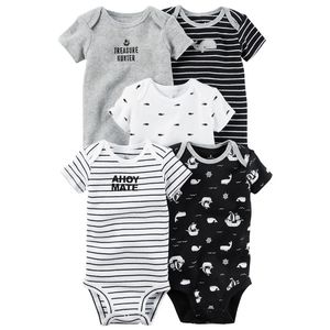 Ensemble de vêtements pour bébés garçons et filles ensemble de body pour Bebes enfants à manches courtes nouvelles body en coton doux combinaison 5 pièces Pack ensemble bébé