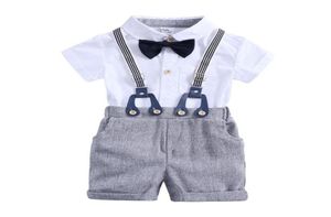 Baby Boys Clothes sets Summer Toddler Boy Gentleman Blouse Blouse Blouse Rober and Sautphes Shorts Tenues pour enfants Sething Clothing Set75641434950671