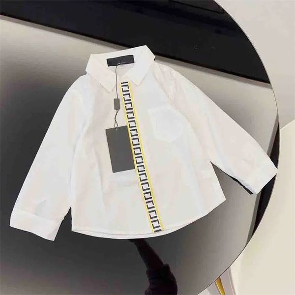 Baby Boys Designer Shirt Blusa para niños Primavera para niños Camisas de manga larga Niños Carta Tops Niños Camiseta casual Ropa blanca dhgate