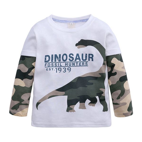 Bébé garçons dinosaure t-shirt pour automne infantile enfants garçons filles T-Shirts vêtements coton enfant en bas âge hauts chemise