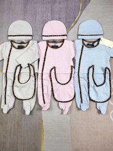 Mameluco de diseñador de marca para bebés, niños y niñas, mono de algodón de manga larga, 3 unids/set, Pelele infantil para niños pequeños, ropa de escalada