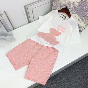 Bébé Garçons Filles Designer Vêtements Outfit Costume Enfants D'été Coton 2T-12T Ans Enfants Garçons Vêtements Ensembles Revers Tops T-shirt Shorts