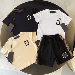 Baby Boys Girls Designer Clother Tentifit Summer Children Suit Cotton Tops T-shirts Short 90cm-150cm # 062